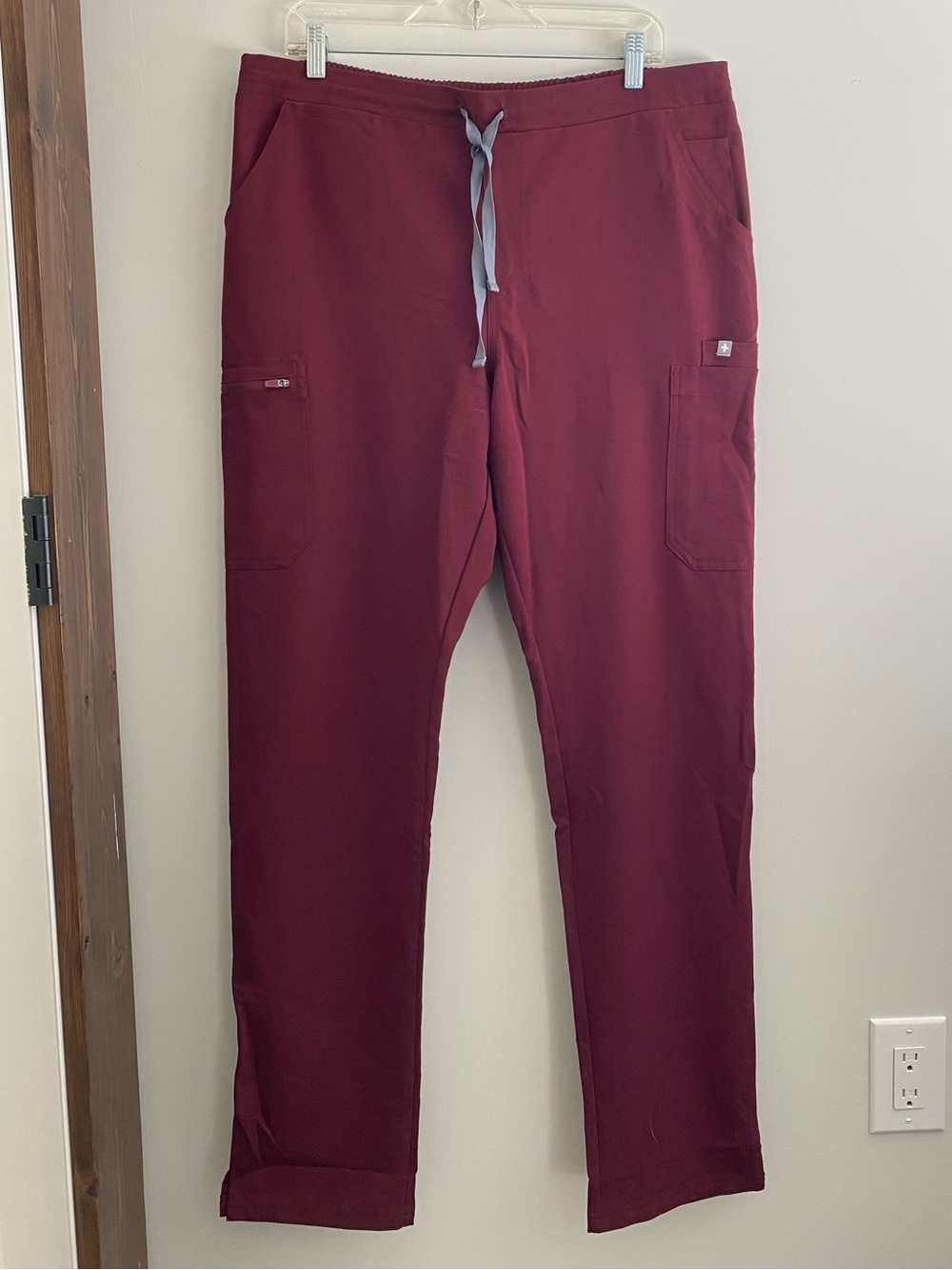 Burgundy FIGS  Yola Skinny Scrub Pant